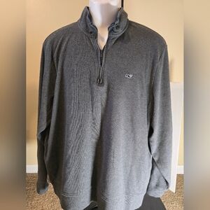 Vineyard Vines Gray | 100% Pima Cotton 1/4 Zip Sweater XL